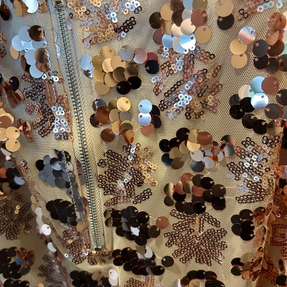 Rose Gold Sequence Mini Dress - Picture 3 of 4